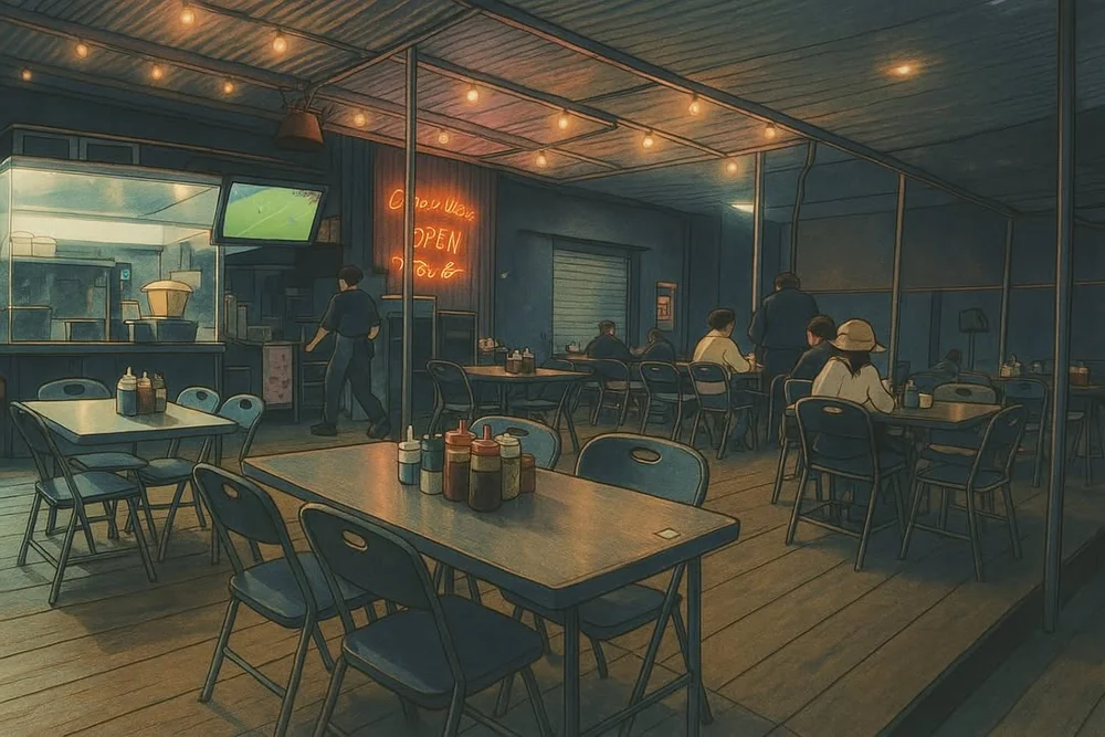 Interior del restaurante Hot Dog Maracay